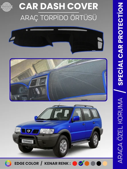NİSSAN TERRANO DÜZ MODEL (1999-2003) Torpido Örtüsü Ön Göğüs Torpido Koruma Birebir Uyum Kaymaz ürün görseli 1