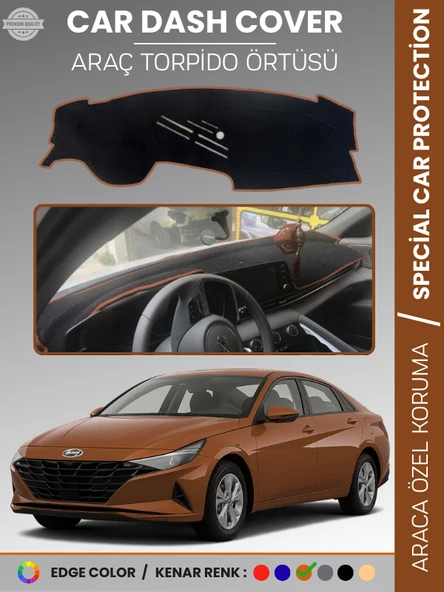 HYUNDAİ ELANTRA (2021+) Torpido Örtüsü Ön Göğüs Halı Araca Özel Çatlamayı Önler Kaymaz Kolay Montaj ürün görseli 1