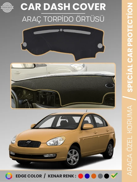 HYUNDAİ ACCENT (2006-2011) Torpido Örtüsü Kaymaz Tam Uyum Çatlamayı Önler Kolay Montaj ürün görseli 1