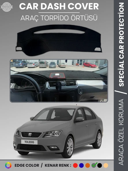 SEAT TOLEDO (2013-2017) Torpido Örtüsü Ön Göğüs Halı Torpido Koruma Birebir Uyum Kaymaz UV Koruma ürün görseli 1