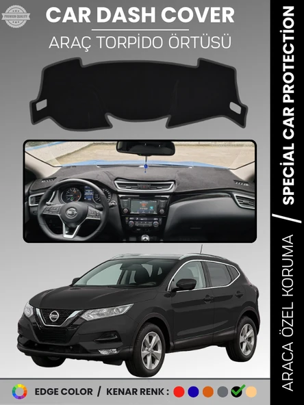 NİSSAN QASHQAİ J11 (2013-2020) Torpido Örtüsü Ön Göğüs Koruma Araca Özel UV Koruma ürün görseli 1