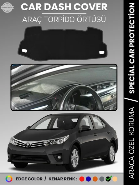 TOYOTA COROLLA E170 (2013-2019) Torpido Örtüsü Ön Göğüs Koruma Araca Özel Çatlamayı Önler Kaymaz ürün görseli 1