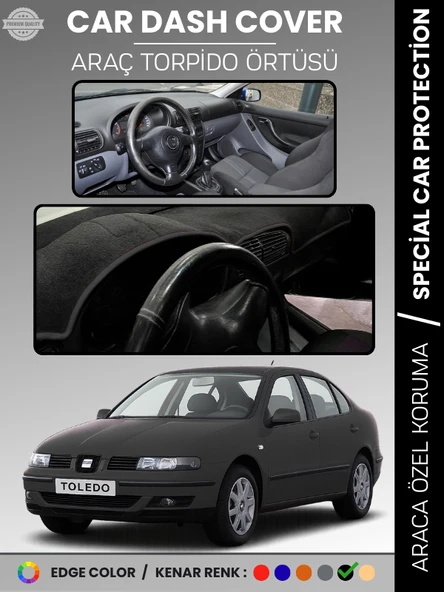 SEAT TOLEDO (1999-2005) Torpido Örtüsü Ön Göğüs Halı Torpido Koruma Birebir Uyum Kaymaz UV Koruma ürün görseli 1