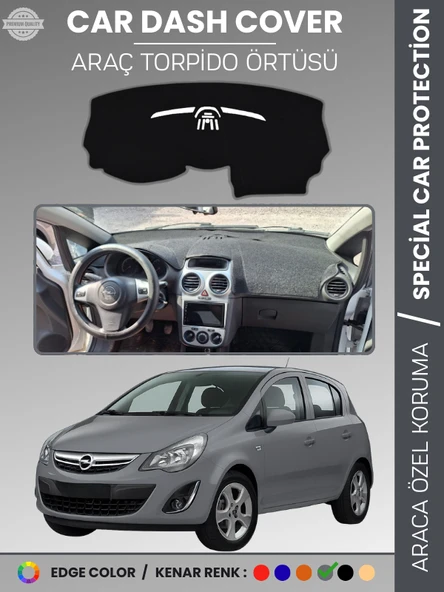 OPEL CORSA D (2006-2014) Torpido Örtüsü Ön Göğüs Halı Torpido Koruma Birebir Uyum Kaymaz Özel Kesim ürün görseli 1