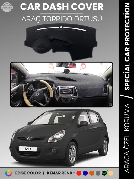 HYUNDAİ İ20 (2008-2014) Torpido Örtüsü Göğüs Koruma Araca Özel UV Koruma ürün görseli 1