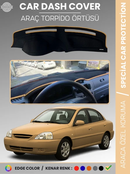 KİA RİO (2000-2005) Torpido Örtüsü Ön Panel Torpido Koruma Tam Uyum Araca Özel Kaymaz Kolay Montaj ürün görseli 1