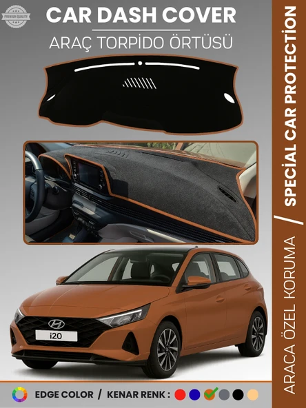 HYUNDAİ İ20 (2020+) Torpido Örtüsü Torpido Koruma Tam Uyum Çatlamayı Önler Kolay Montaj ürün görseli 1