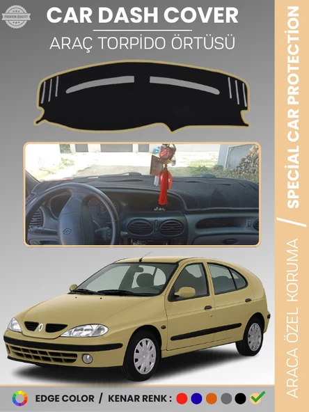 RENAULT MEGANE 1 (1999-2003) Torpido Örtüsü Ön Göğüs Koruma Torpido Koruma Tam Uyum Çatlamayı Önler ürün görseli 1