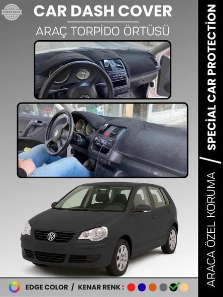 VOLKSWAGEN POLO DÜRBÜN GÖGÜS (2001-2009) Torpido Örtüsü Ön Göğüs Koruma Torpido Koruma Tam Uyum ürün görseli 1
