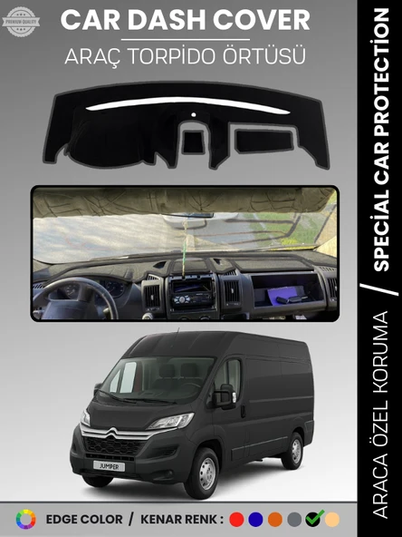 CITROEN JUMPER X290 KASA (2014-2024) Torpido Örtüsü Ön Göğüs Koruma Araca Özel Çatlamayı Önler ürün görseli 1