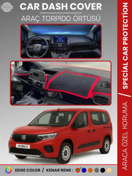 Fiat DOBLO (2023+) Torpido Örtüsü Ön Göğüs Torpido Koruma Çatlamayı Engeller Tam Uyum Hızlı Montaj ürün görseli 1
