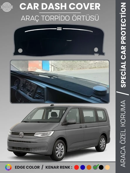 VOLKSWAGEN TRANSPORTER T7 (2021+) Torpido Örtüsü Ön Göğüs Koruma Torpido Koruma Tam Uyum UV Koruma ürün görseli 1