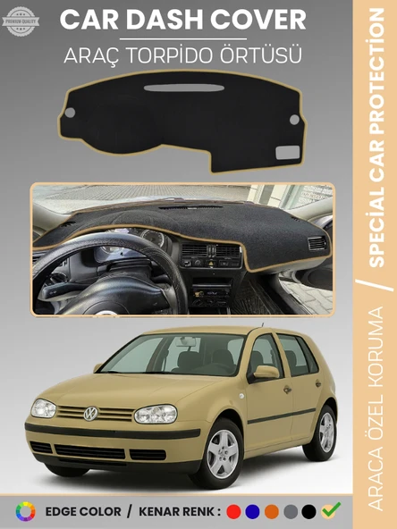 VOLKSWAGEN GOLF 4 (1997-2003) Torpido Örtüsü Ön Göğüs Koruma Tam Uyum UV Koruma ürün görseli 1