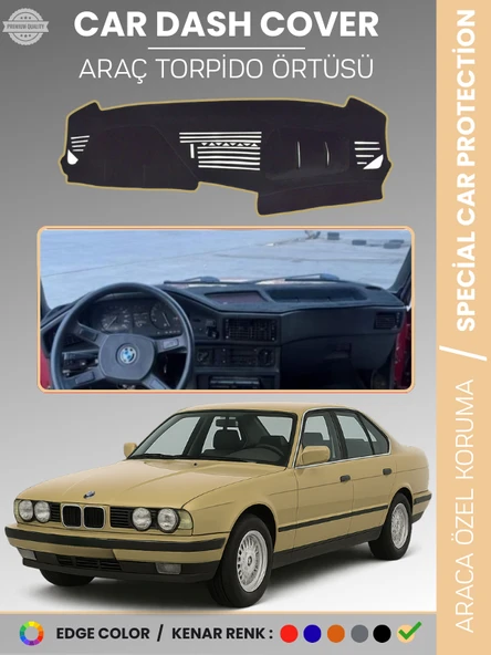 BMW E34 5 SERİSİ (1988-1996) Torpido Örtüsü Panel Koruma Torpido Koruma Tam Uyum Çatlamayı Önler ürün görseli 1