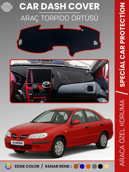 NİSSAN ALMERA EKRANLI (2000-2006) Torpido Örtüsü Premium Torpido Koruma Araca Özel UV Koruma ürün görseli 1