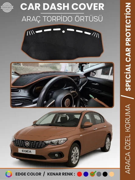 FIAT EGEA (2007-2021) EKRANSIZ Torpido Örtüsü Ön Göğüs Koruma Torpido Koruma Tam Uyum Kolay Montaj ürün görseli 1
