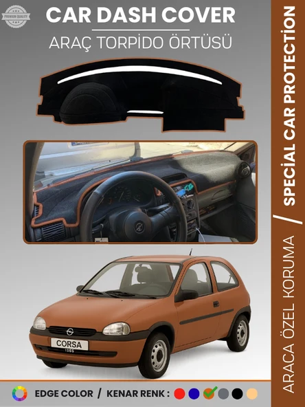 OPEL CORSA B (1993-2000) Torpido Örtüsü Ön Göğüs Halı Torpido Koruma Birebir Uyum Kaymaz Özel Kesim ürün görseli 1