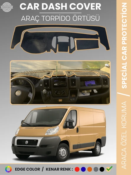 FIAT DUCATO X250 (2006-2014) AİRBAGSİZ Torpido Örtüsü Göğüs Torpido Koruma Çatlamayı Engeller ürün görseli 1