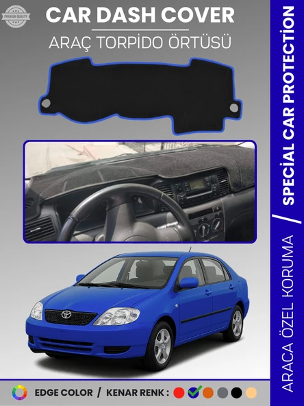 TOYOTA COROLLA E120 (2002-2007) Torpido Örtüsü Ön Göğüs Koruma Araca Özel Çatlamayı Önler Kaymaz ürün görseli 1