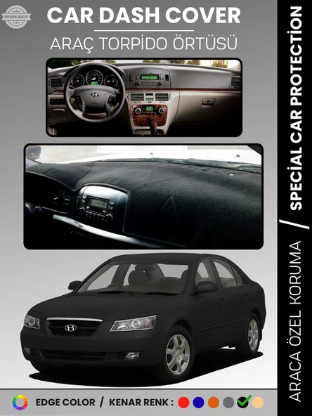 HYUNDAİ SONATA (2004-2007) Torpido Örtüsü Ön Göğüs Tam Uyum Çatlamayı Önler Kaymaz Kolay Montaj ürün görseli 1