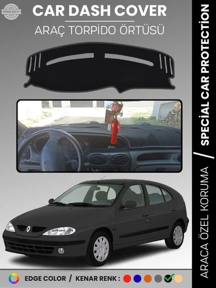 RENAULT MEGANE 1 (1999-2003) Torpido Örtüsü Ön Göğüs Koruma Torpido Koruma Tam Uyum Çatlamayı Önler ürün görseli 1