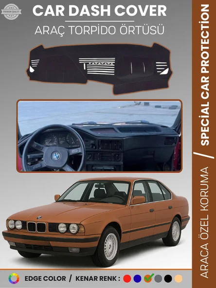 BMW E34 5 SERİSİ (1988-1996) Torpido Örtüsü Panel Koruma Torpido Koruma Tam Uyum Çatlamayı Önler ürün görseli 1