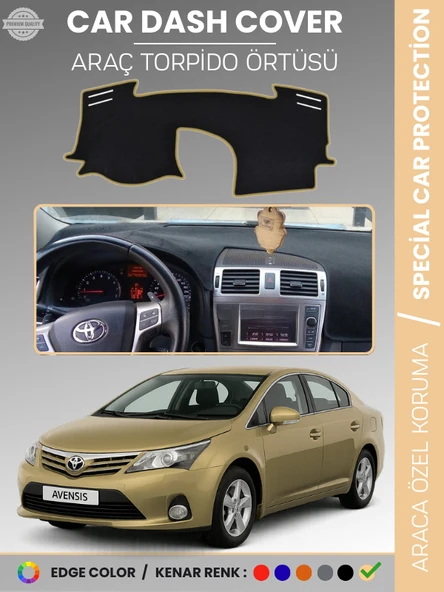 TOYOTA AVENSIS T27 (2009-2018) Torpido Örtüsü Ön Göğüs Koruma Tam Uyum Çatlamayı Önler ürün görseli 1