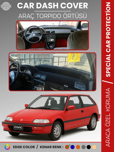 HONDA CIVIC EF (1988-1991) Torpido Örtüsü Torpido Koruma Tam Uyum Çatlamayı Önler Kolay Montaj ürün görseli 1
