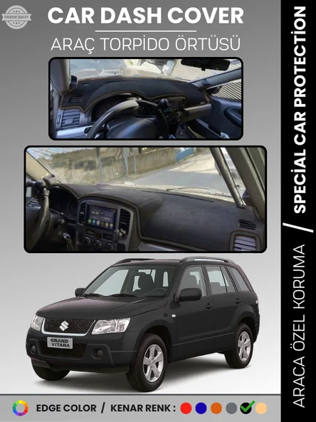 SUZUKİ GRAND VİTARA (2004-2006) Torpido Örtüsü Ön Göğüs Halı Torpido Koruma Tam Uyum Kaymaz ürün görseli 1