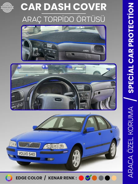 VOLVO S40 (1996-2002) Torpido Örtüsü Ön Göğüs Koruma Torpido Koruma Tam Uyum Araca Özel UV Koruma ürün görseli 1