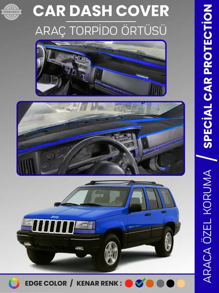 JEEP GRAND CHEROKEE (1993-1998) Torpido Örtüsü Torpido Koruma Tam Uyum Tam Uyum Kaymaz Kolay Montaj ürün görseli 1