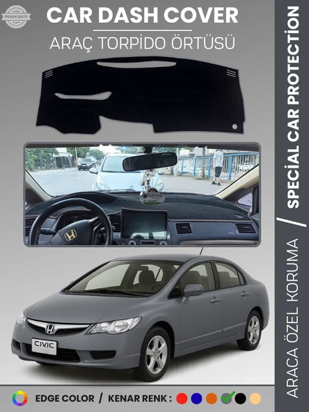 HONDA CIVIC FD6 (2005-2011) Torpido Örtüsü Torpido Koruma Tam Uyum Çatlamayı Önler Kolay Montaj ürün görseli 1