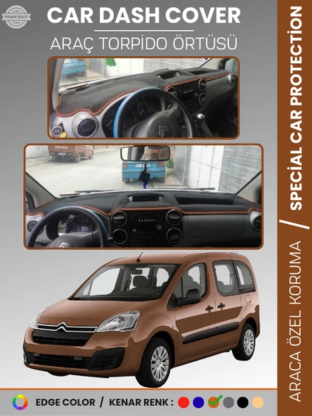 CITROEN BERLİNGO (2008-2017) Torpido Örtüsü Ön Göğüs Torpido Koruma Çatlamayı Engeller Tam Uyum ürün görseli 1