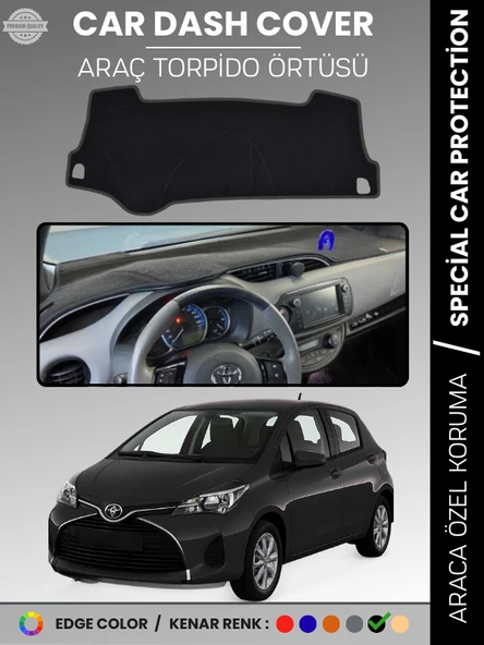 TOYOTA YARİS (2014-2019) Torpido Örtüsü Ön Panel Koruma Tam Uyum Çatlamayı Önler ürün görseli 1