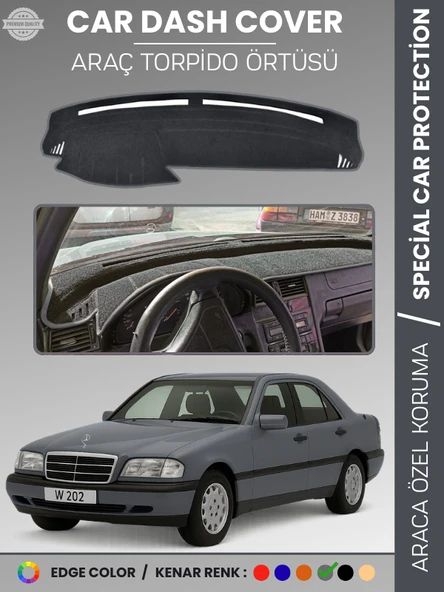 MERCEDES C CLASS W202 (1993-2000) Torpido Örtüsü Premium Kalite Torpido Koruma Özel Kesim UV Koruma ürün görseli 1