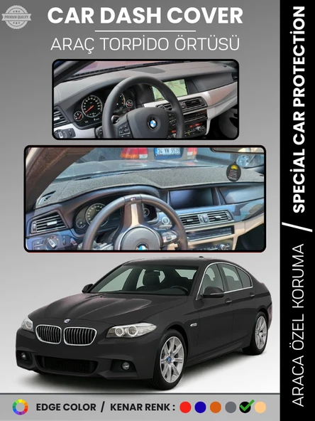 BMW F10 5 SERİSİ (2010-2017) Torpido Örtüsü Ön Göğüs Koruma Torpido Koruma Tam Uyum ürün görseli 1