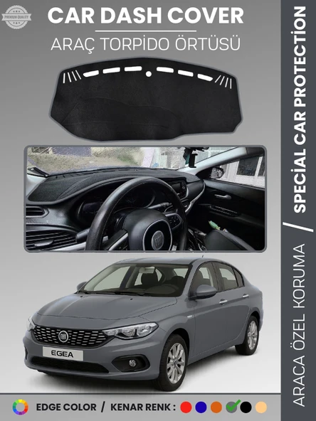 FIAT EGEA (2007-2021) EKRANSIZ Torpido Örtüsü Ön Göğüs Koruma Torpido Koruma Tam Uyum Kolay Montaj ürün görseli 1