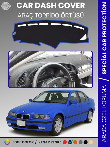 BMW E36 (1990-2000) Torpido Örtüsü Ön Göğüs Koruma Torpido Koruma Araca Özel Kaymaz Kolay Montaj ürün görseli 1