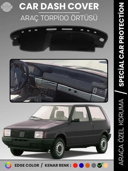 FIAT UNO 60,70 (1983-1995) Torpido Örtüsü Ön Göğüs Koruma Araca Özel Tam Uyum Kaymaz Kolay Montaj ürün görseli 1