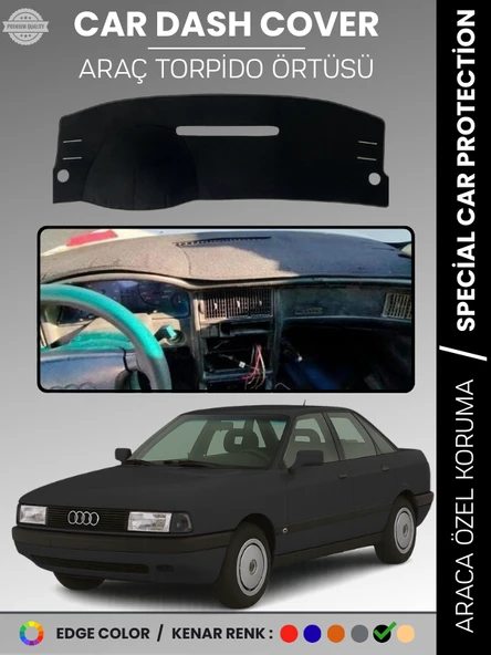 AUDİ 80 (1986-1996) Torpido Örtüsü Ön Göğüs Koruma Torpido Koruma Araca Özel Kaymaz Kolay Montaj ürün görseli 1