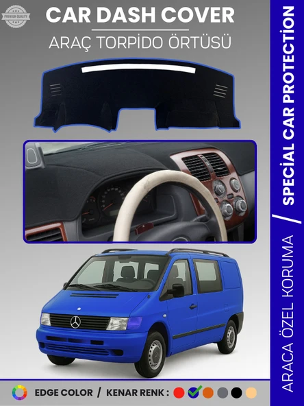 MERCEDES VITO W638 (1996-2003) Torpido Örtüsü Premium Kalite Torpido Koruma Özel Kesim UV Koruma ürün görseli 1