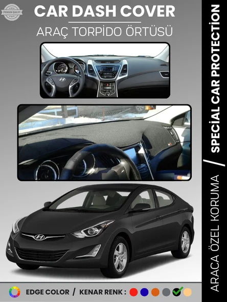 HYUNDAİ ELANTRA (2011-2017) Torpido Örtüsü Ön Göğüs Araca Özel UV Koruma Kaymaz Kolay Montaj ürün görseli 1