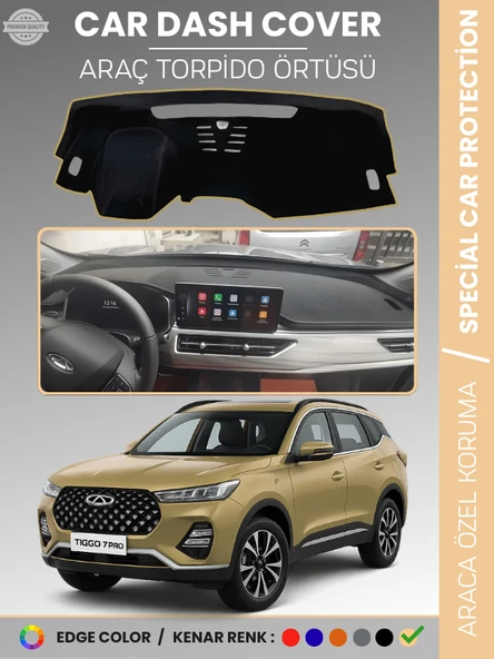 Chery Tiggo 7 Pro (2020+) Torpido Örtüsü Ön Göğüs Koruma Torpido Koruma Çatlamayı Engeller Tam Uyum ürün görseli 1