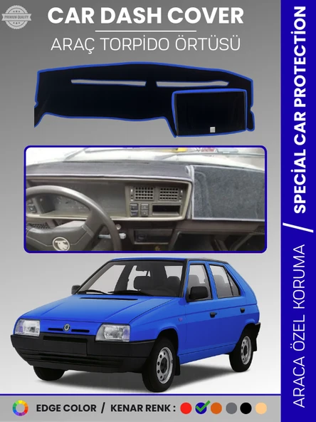 SKODA FAVORİT (1987-1995) Torpido Örtüsü Ön Göğüs Halı Torpido Koruma Birebir Uyum Kaymaz UV Koruma ürün görseli 1