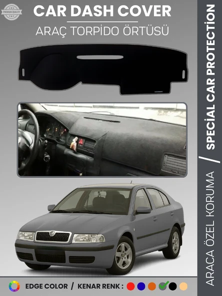 SKODA OCTAVİA (2001-2004) Torpido Örtüsü Ön Göğüs Halı Torpido Koruma Birebir Uyum Kaymaz UV Koruma ürün görseli 1