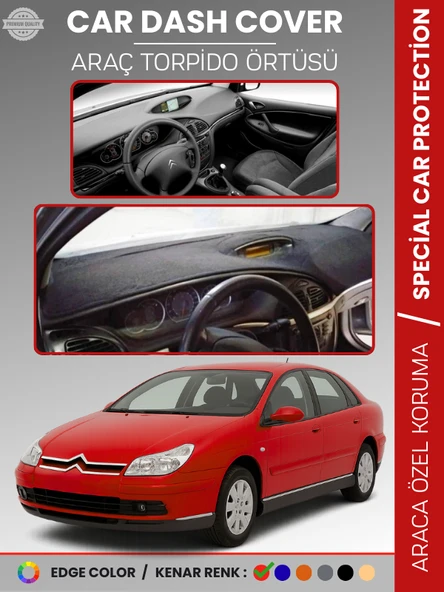 CITROEN C5 (2004-2008) Torpido Örtüsü Ön Göğüs Torpido Koruma Tam Uyum Çatlamayı Önler Kolay Montaj ürün görseli 1