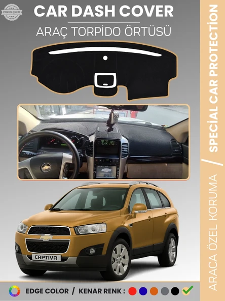 CHEVROLET CAPTİVA (2008-2011) Torpido Örtüsü Ön Göğüs Torpido Koruma Tam Uyum Kaymaz Hızlı Montaj ürün görseli 1