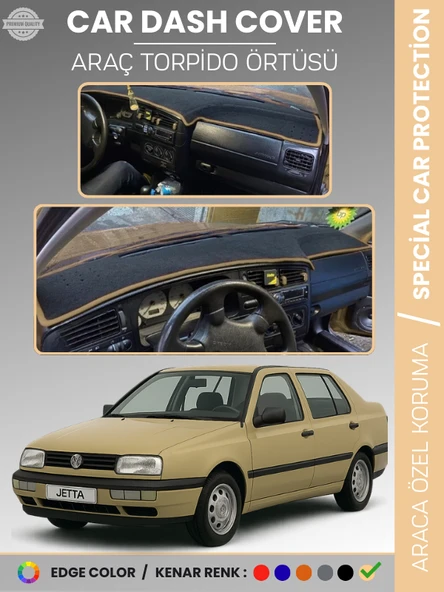 VOLKSWAGEN JETTA (1991-1997) Torpido Örtüsü Ön Göğüs Koruma Tam Uyum Çatlamayı Önler ürün görseli 1