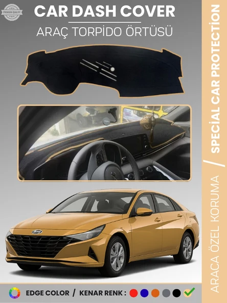 HYUNDAİ ELANTRA (2021+) Torpido Örtüsü Ön Göğüs Halı Araca Özel Çatlamayı Önler Kaymaz Kolay Montaj ürün görseli 1