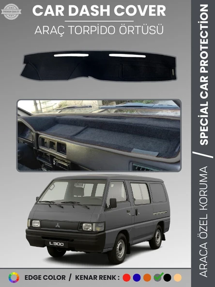 MITSUBISHI L300 (1986-1993) Torpido Örtüsü Ön Göğüs Koruma Araca Özel Tam Uyum Kaymaz ürün görseli 1
